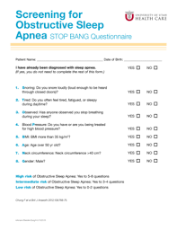 Image result for STOP-Bang Questionnaire