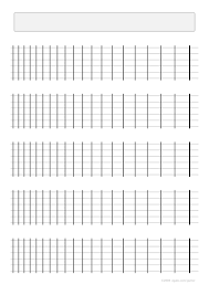 Guitar Blank Fretboard Charts 19 Frets Left Handed Guitar