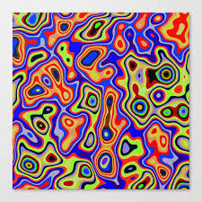 This diy gets pretty close, though, and is a really simple way to make a festive and colorful piece of art.the project, which is quite simple, is a fantastic idea that i came across on the adorable blog, whatever. Cool Colorful Patterns Abstract Canvas Print By Walstraasart Society6