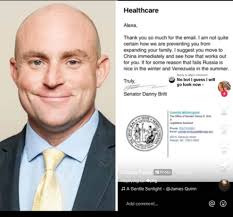 A North Carolina woman with a genetic disorder that creates serious fetal  anomalies wrote to state Sen. Danny Britt about how the state's ban  prevents her from expanding her family. here's Danny