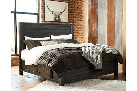 Affordable king size panel beds for sale online. Baylow Queen Panel Bed With 4 Storage Drawers Ashley Furniture Homestore