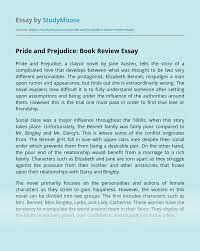 Pride And Prejudice Book Review Free Essay Example
