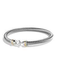 Whenever you take your jewelry to a david yurman boutique to have it cleaned, what you receive is a simple ultrasonic treatment. David Yurman Cable Classic Buckle Bracelet With 18k Gold 5mm Neiman Marcus