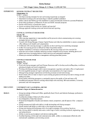 contract recruiter resume samples