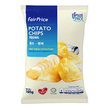 There are several great chip brands available at grocery stores. Fairprice Potato Chips Original Ntuc Fairprice