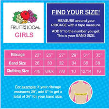 Fruit Of The Loom Girls Spaghetti Strap Sport Bra 4 Pack Little Girls Big Girls