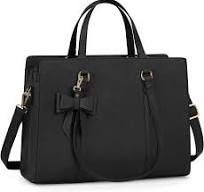 Bolsa de computadora portátil para mujer, bolsa de mano para laptop de 15.6  pulgadas, bolsa de cuero impermeable, maletín grande y ligero, bolsa de ...