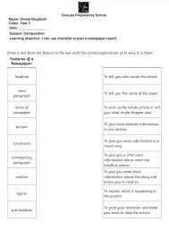 More recent newspaper reports have repeated mackenzie's hypothesis. Features Of Newspaper Report Interactive Worksheet