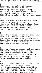Adventist Hymnal Song 045 Open Now Thy Gates Of Beauty With Lyrics Ppt Midi Mp3 And Pdf