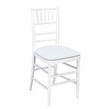 ceremony chair with orange and pinks pads party chair rentals chair white chair