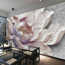 Installing a floral wallpaper mural is a quick and easy solution to transform the look of a room and add brightness to your home. 3d Large Peony Floral Flower Wall Mural Wallpaper Living Room Bedroom Lounge Ebay