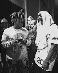 Black And White Juice Wrld Computer Wallpaper Juice Wrld And Travis Scott In 2020 Juice Rapper Just Juice Lil Yachty