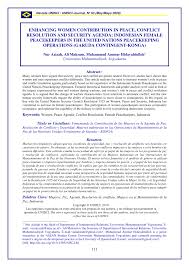 Tokopedia merupakan salah satu situs jual beli online di indonesia yang perkembangannya terhitung cepat dan memiliki tujuan untuk memudahkan setiap masyarakat di indonesia, agar dapat melakukan aneka transaksi jual beli secara online. Pdf Enhancing Women Contribution In Peace Conflict Resolution And Security Agenda Indonesian Female Peacekeepers In The United Nations Peacekeeping Operation Garuda Contingent Konga