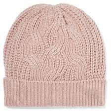 Johnstons Of Elgin Cable Knit Cashmere Beanie 1 270 Sek Liked On Polyvore Featuring Accessories Hats Blush Cable Cashmere Beanie Cashmere Knits Knitting