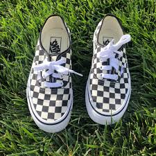 Black And White Checkered Vans Womens Size 7 Vans Checkered Shoes Size 7 Womens Checkered Shoes Vans Checkered