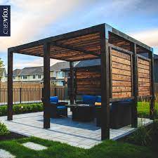 Double Pergola Kit For 6x6 Wood Posts Toja Grid In 2021 Pergola Modern Pergola Backyard Pavilion