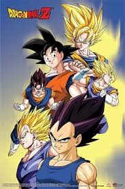 Dragonball Z Glow Cast 24x36 Poster Cartoon Anime Manga Anime Dragon Ball Poster Prints
