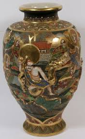 Japanese Satsuma Earthenware Vase C 19th C Lot 10018 Satsuma Vase Japanese Vase Satsuma