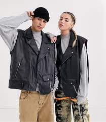 Collusion Unisex Oversized Bike Vest Celebrity Outfits Biker Vest Unisex