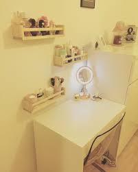 My Mini Dressing Table Ikeahack Ikeamicke Ikeaspiceracks Ikea Makeupstation Makeupstorage Ikeachair Ikeatob Ikea Spice Rack Ikea Micke Ikea Bookshelves