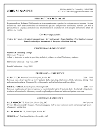 Phlebotomist Resume