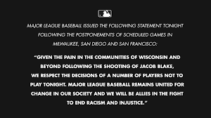 Any tiebreaker games would be played monday, oct. Mlb On Twitter Statement From Major League Baseball