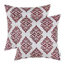 Pack Of 2 Calitime Throw Pillow Covers 18 X 18 Inches Both Sides Vintage Damask Floral Burgundy Amazon Ca Home A Throw Pillows Pillows Throw Pillow Covers