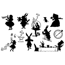 Silhouette Alice In Wonderland Clip Art Black And White Bottom Left Perfection Alice In Wonderland Silhouette Alice In Wonderland Alice In Wonderland Tea Party