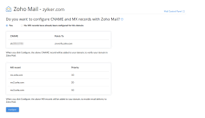 Zoho Mail Extension For Plesk