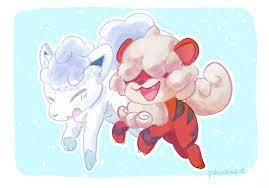 oc] Hisuian Growlithe and Alolan Vulpix, my beloveds! I will protect them  with my life! : r/PokemonLegendsArceus