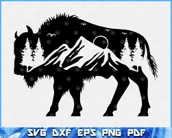 It does not support microsoft visio svg it support only english language. Mountain Range Bison Svg Dxf Instant Download Stitchbird Graphics Commercial Use Silhouette Svg Cricut Projects Vinyl Fishing Svg