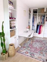 Because, well, who do we love more — our guests or our beloved clothes and accessories? Closet Home Office Tour Turning Our Spare Room Into My Cloffice