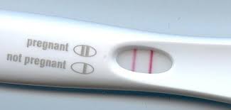 A positive pregnancy test result will typically either show up as a plus sign, two double lines, or one line in a results circle or window, though there are other kinds of test results, including the digital ones that show the word yes or pregnant when they're positive. Everything About Your Pregnancy Test Unplanned Parenthood