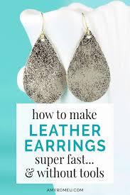 This is a tutorial on diy leather earrings with cricut and what i use to store my supplies. Diy Leather Earrings Without Tools Amy Romeu