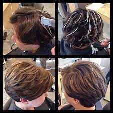 Caramel Highlights On A Medium Brown Base Color Description From Pinterest Com I Searched For Thi Short Hair Highlights Short Hair Styles Short Hair Balayage