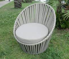 Poltrona Da Giardino Arredo Giardino In Corda Acrilica Struttura In Alluminio Modello Golf Tavolo Esterno Arredamento Giardino Arredamento Da Giardino