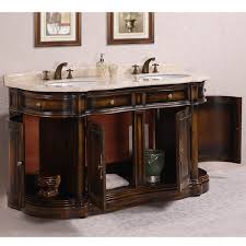 The 61 clarissa honey oak double sink vanity exemplifies how clean, contemporary designs can still add a unique style to a bathroom. Dora Soo Collection 66 Solid Wood Sink Vanity With Marble Top No Faucet Antique Brown