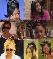 Did you wear one of these epic hairstyles? 90s Black Women Hair Styles Black Hair 90s Short Hair Black 2000s Hairstyles