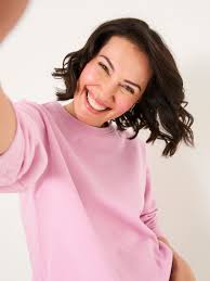 Georgia Light Pink Crew Sweatshirt