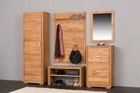 Kommoden 30 cm tief im angebot: Garderoben Set Basel Iii L Wildeiche Massivholz 5 Teilig