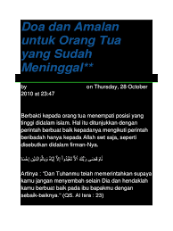 Maybe you would like to learn more about one of these? Doa Dan Amalan Untuk Orang Tua Yang Sudah Meninggal Pdf