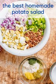 The Best Potato Salad Recipe Easy Creamy Recipe Potato Salad Recipe Easy Yummy Salad Recipes Homemade Salads