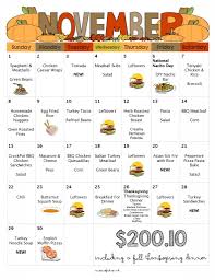 30 Days Of Kid Friendly Dinners With Free Printable Weekly Grocery Lists For 200 Including Thanksgivin Monthly Meal Planning Budget Meal Planning Budget Meals