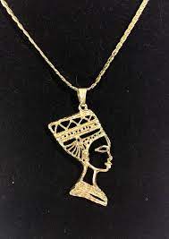 1960s Signed Queen Nefertiti Egyptian Revival Pendant Necklace Etsy Egyptian Revival Jewelry Nefertiti Queen Nefertiti