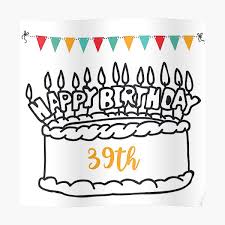 Poster 39 Geburtstag Redbubble
