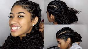 This hairstyle suits curl hair as the braid sits in reverse, and works well with textured hair. Easy Braided Hairstyles For Curly Hair Youtube