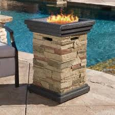 It has been converted to propane. Fire Columns Hayneedle