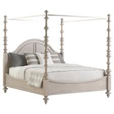 This is a simple and sturdy wooden platform bed frame in queen size that falls in a very reasonable price range. Lexington Heathercliff French Country Beige Turned Wood Canopy Bed Queen Queen Kathy Kuo Home
