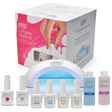 Gelish Harmony Complete Starter Kit 45 Led Gel Nail Soak Off Polish Gel Nail Kit Nail Kit Gel Nails At Home