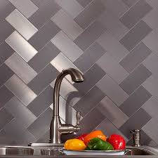 Kitchen Backsplash Herringbone Stainless Steel Backsplash The Amazing Backsplash Ideas F Metallic Backsplash Metal Tile Backsplash Stainless Steel Backsplash